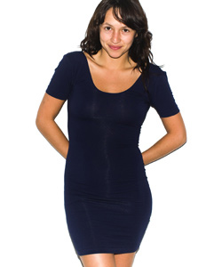 Cotton Spandex Jersey Double U-Neck Dress Cotton Spandex Jersey Double U-Neck Dress